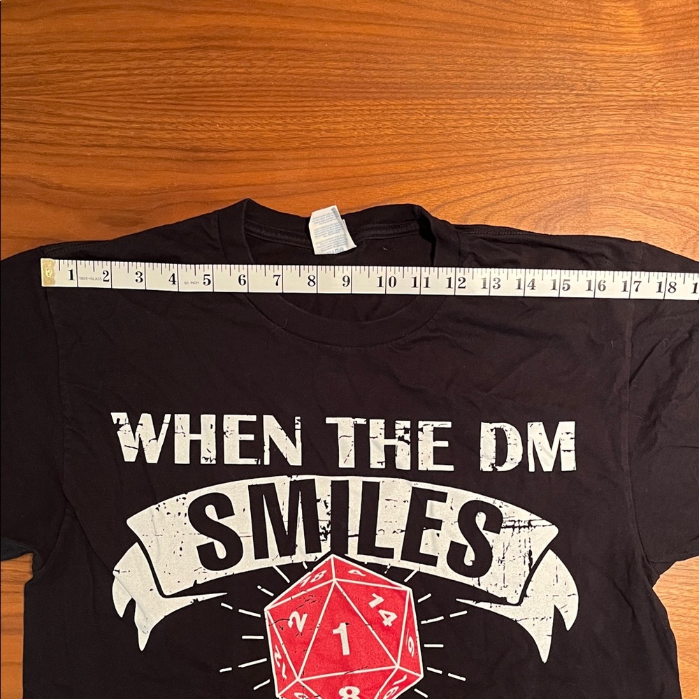 Dungeons & Dragons "When The DM Smiles It’s Already Too Late" Unisex T-Shirt Med - Picture 6 of 8